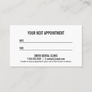 Modern Bold Black and White Appointment