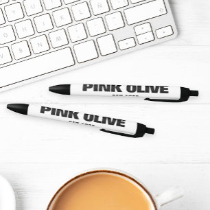 Modern Bold Black Typography   White Black Ink Pen
