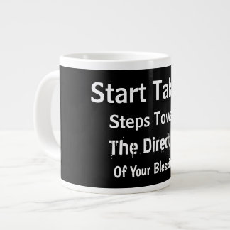 Modern Bold Black Uplifting Everyday Faith Large Coffee Mug