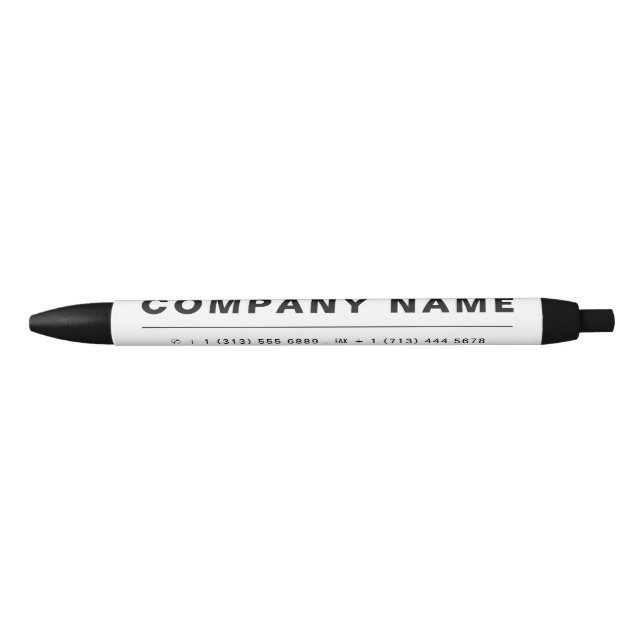 Modern Bold - Black & White - Company/Event Black Ink Pen (Front)