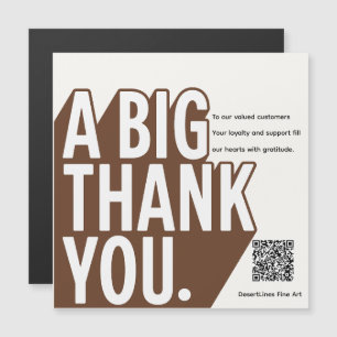 Modern Bold Black White Wedding Thank You Card