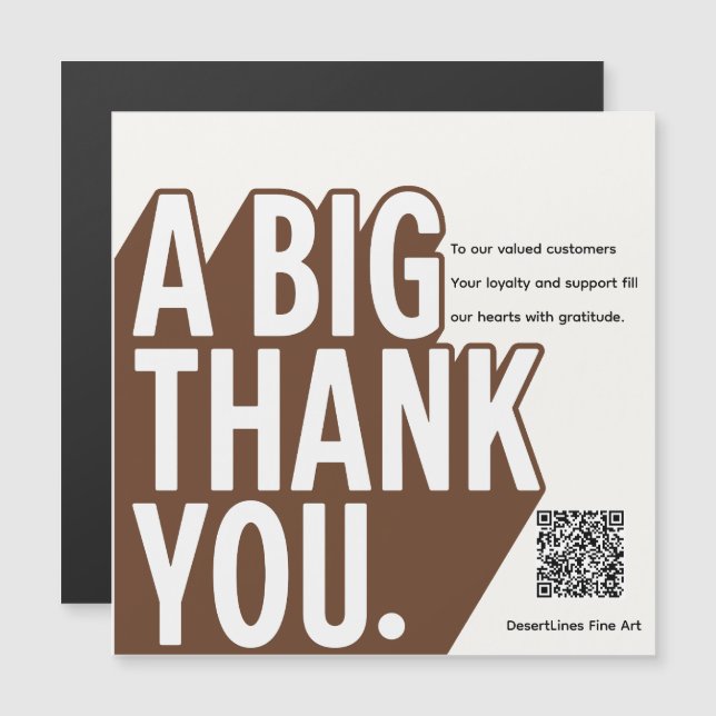 Modern Bold Black White Wedding Thank You Card (Front/Back)
