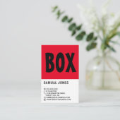 Modern Bold, Boxer, Boxing Trainer Business Card (Standing Front)