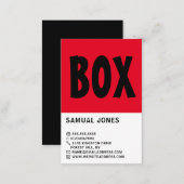 Modern Bold, Boxer, Boxing Trainer Business Card (Front/Back)
