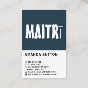 Modern Bold, Buddhism, Buddhist Business Card