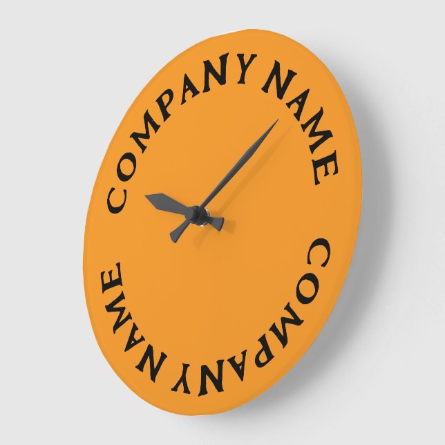 Modern & Bold Business Name Large Clock (Angle)