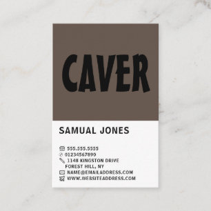 Modern Bold, Cave Explorer, Sportsperson Business Card