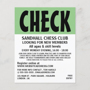 Modern Bold, Chess Club Advertising Flyer