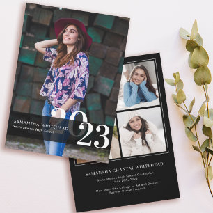Modern Bold Class Photo Graduation Announcement