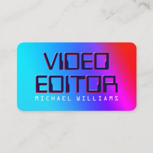 Modern bold colorful gradient business card