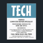 Modern Bold Computer Repair Specialist Advertising Flyer<br><div class="desc">Modern Bold,  Computer Repair Specialist Advertising Flyers By The Business Card Store.</div>