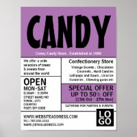 Modern Bold, Confectionery Supplies Advertising
