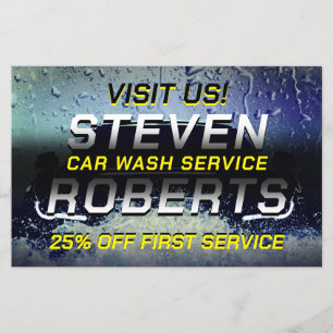 Modern bold creative car wash  flyer