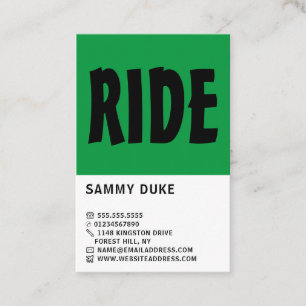 Modern Bold, Cycling, Bicyclist Business Card