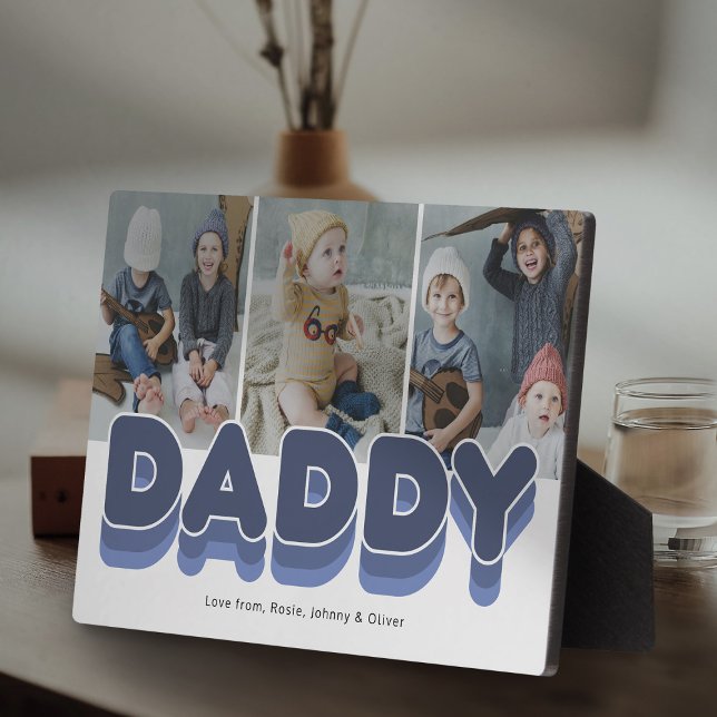 Modern Bold Daddy Photo Plaque (Creator Uploaded)
