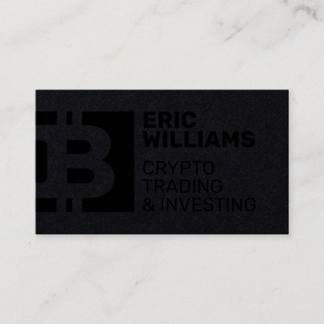 Modern bold dark professional  business card (Front)