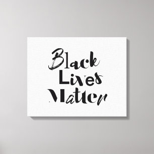 Modern, bold, different design Black Lives Matter Canvas Print