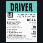 Modern Bold Driving School, Instructor Advertising Flyer<br><div class="desc">Modern Bold,  Driving School,  Instructor Advertising Flyer by The Business Card Store.</div>