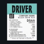 Modern Bold Driving School, Instructor Advertising Flyer<br><div class="desc">Modern Bold,  Driving School,  Instructor Advertising Flyer by The Business Card Store.</div>