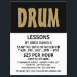 Modern Bold, Drum Lessons Advertising Flyer<br><div class="desc">Modern Bold,  Drum Lessons Advertising Flyers By The Business Card Store.</div>