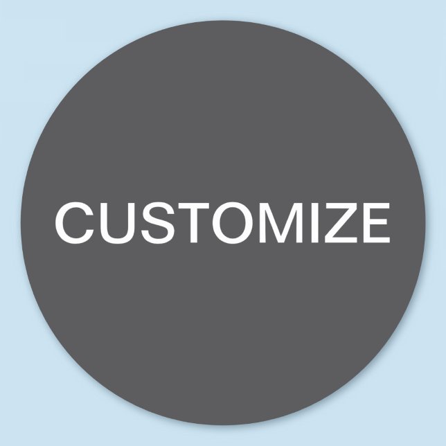 Modern Bold Editable Name, Business or Brand Etc. Classic Round Sticker (Creator Uploaded)