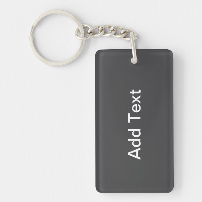 Modern Bold Editable Name, Business or Brand Etc. Key Ring (Front)