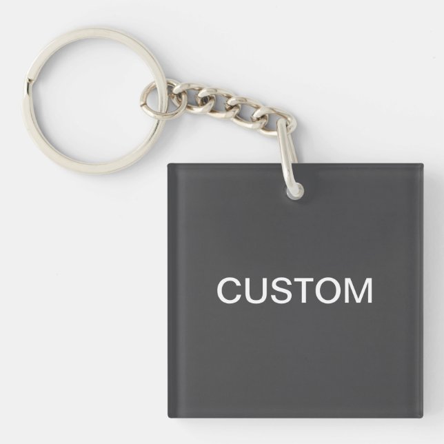 Modern Bold Editable Name, Business or Brand Etc. Key Ring (Front)