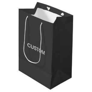 Modern Bold Editable Name, Business or Brand Etc. Medium Gift Bag