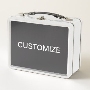 Modern Bold Editable Name, Business or Brand Etc. Metal Lunch Box