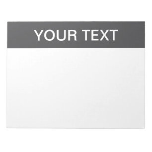 Modern Bold Editable Name, Business or Brand Etc. Notepad