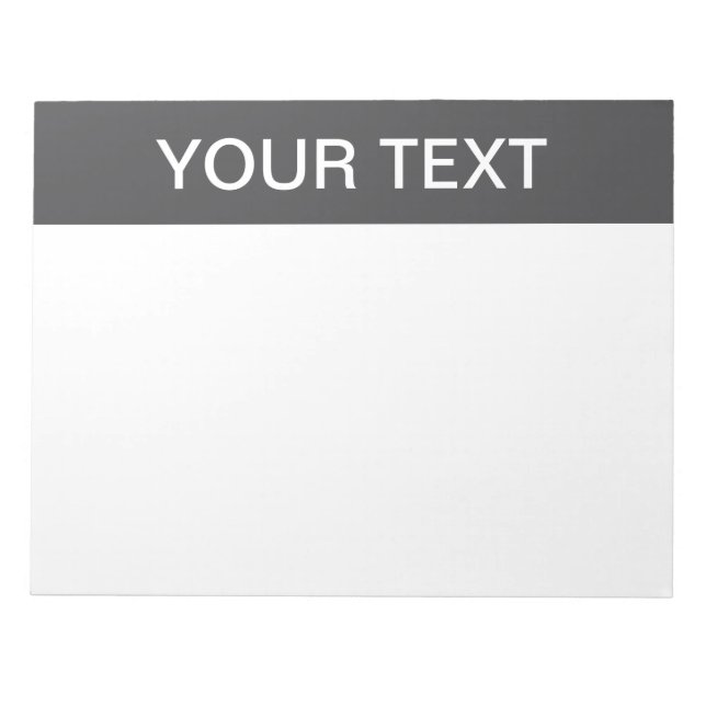 Modern Bold Editable Name, Business or Brand Etc. Notepad (Front)