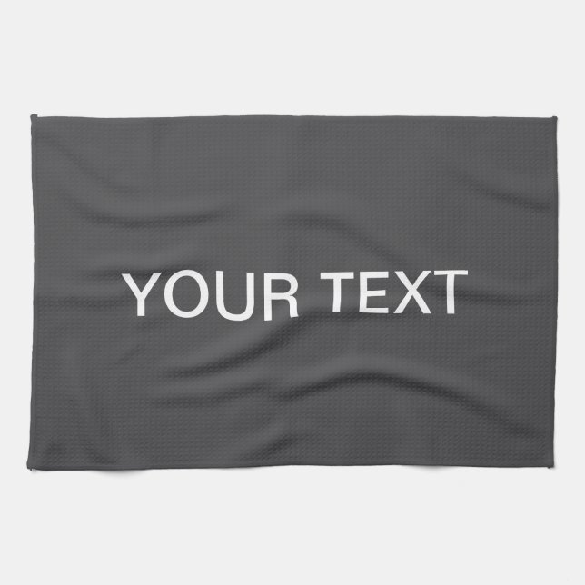 Modern Bold Editable Name, Business or Brand Etc. Tea Towel (Horizontal)