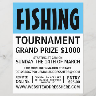 Modern Bold, Fishing Tournament Event Advertising Flyer