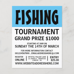 Modern Bold, Fishing Tournament Event Advertising Flyer