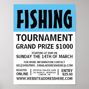 Modern Bold, Fishing Tournament Event Advertising Poster