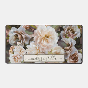Modern Bold Floral Magnolia   Girly Gift Desk Mat