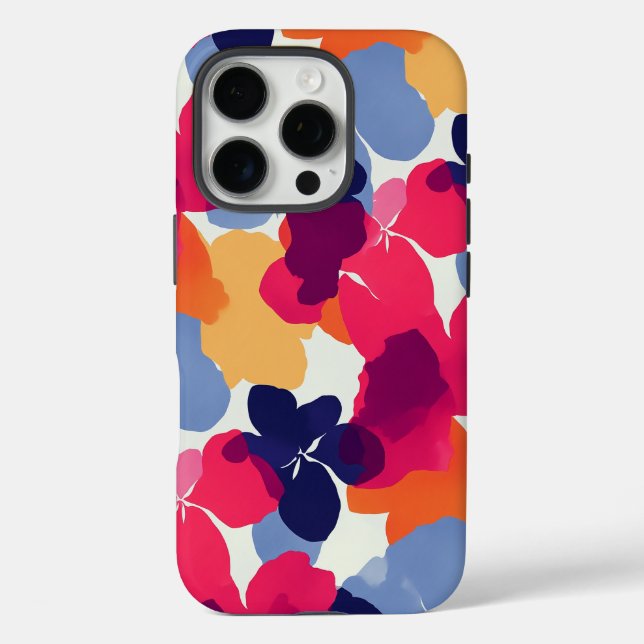 Modern Bold Floral Pattern Case-Mate iPhone Case (Back)