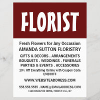 Modern Bold, Floristry Advertising Flyer