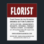 Modern Bold, Floristry Advertising Flyer<br><div class="desc">Modern Bold,  Floristry Advertising Flyer by The Business Card Store.</div>