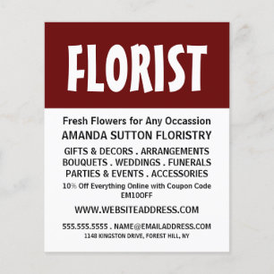 Modern Bold, Floristry Advertising Flyer