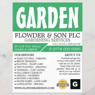 Modern Bold, Gardening Service, Horticulturist Flyer