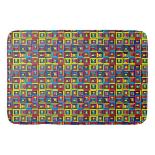 Modern Bold Geometric Tiles Bath Mat