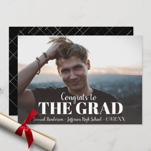 Modern Bold Grad Photo Graduation Party Invite