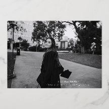 Modern Bold Graduation Announcement Foil Pressed