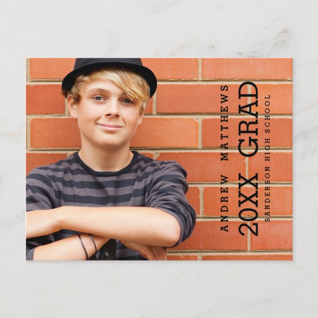 Modern Bold Graduation Party Invitation (Front)