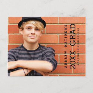 Modern Bold Graduation Party Invitation Postcard