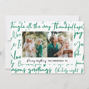 Modern bold graphic christmas photo holiday card