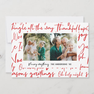 Modern bold graphic christmas photo holiday card