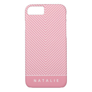 Modern, bold, graphic geometric stripe personalise iPhone 8/7 case