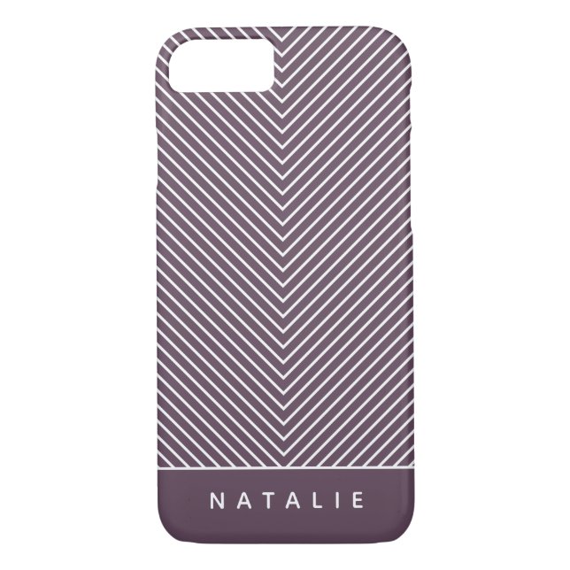 Modern, bold, graphic geometric stripe personalise Case-Mate iPhone case (Back)